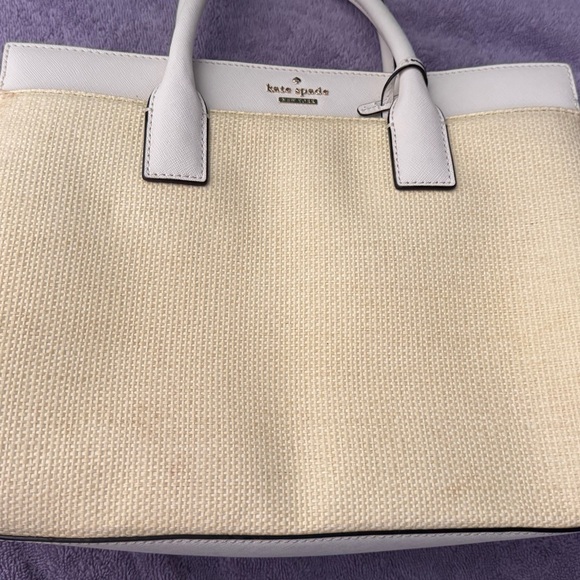 Kate Spade Straw & Leather Tote | Like New | Summer Resort Bag - Picture 2 of 6